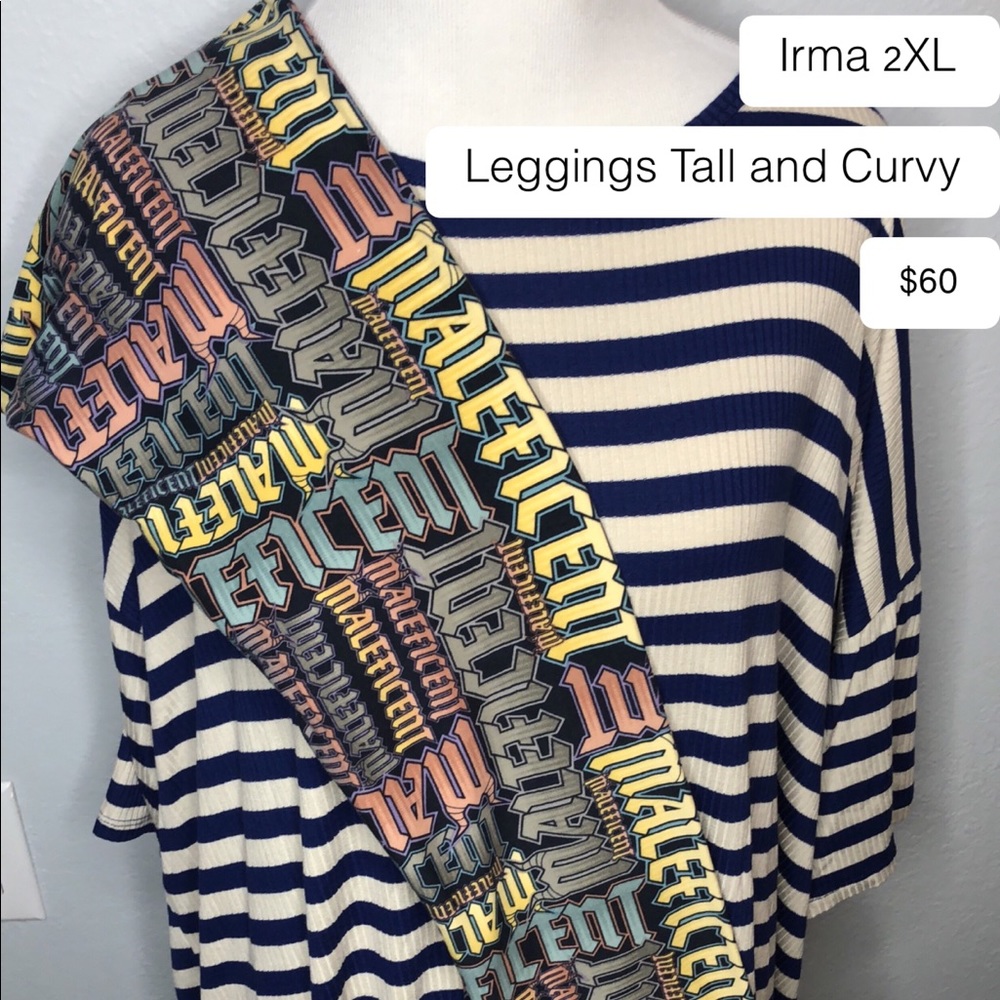 Lularoe 2xl Irma and TC Villain Malificent legging